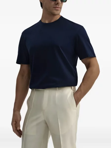 Tricou Dda cu decolteu rotund scurt albastru