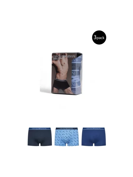 Majtki Emporio Armani Underwear ze stretchu niebieskie