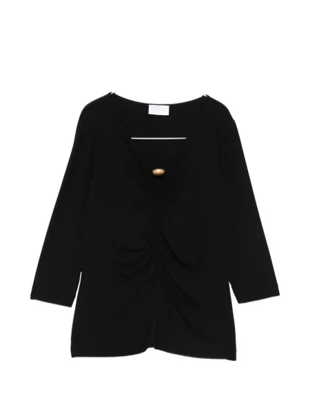 Majica Clips s V-izrezom crna