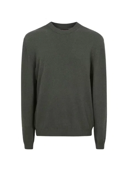 Pulover Woolrich de lână cu decolteu rotund verde