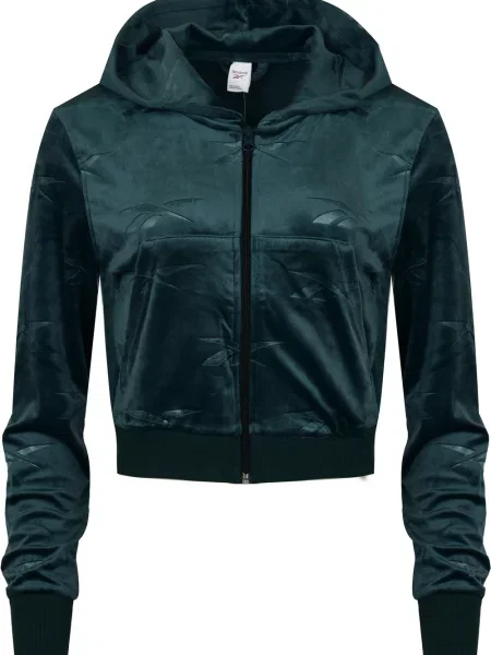 Pulover Reebok iz pliša zelena