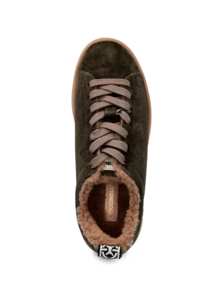 Sneakerși Coccinelle din piele de căprioară verde