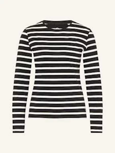 Boviva Koszulka Z Długim Rękawem schwarz biały