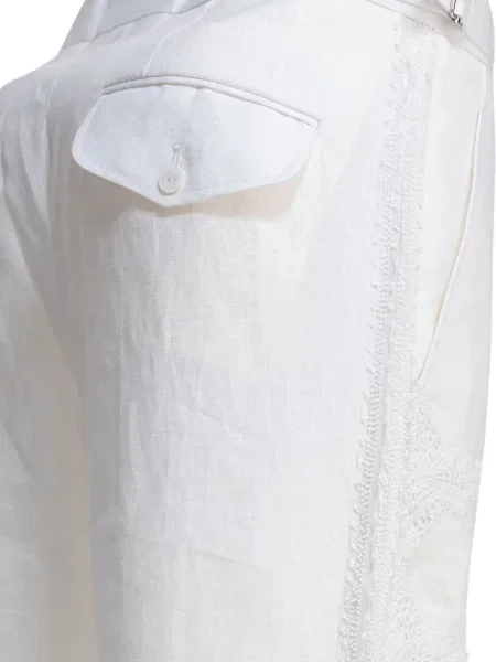 Pantaloni Bode de in alb