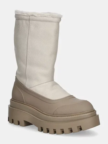 Gležnarji Calvin Klein Jeans FLATFORM CHELSEA BOOT PADDED bež