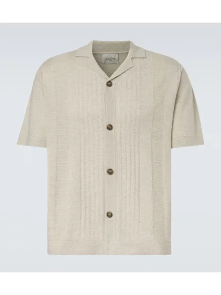 Polo majica Le Kasha iz kašmirja siva