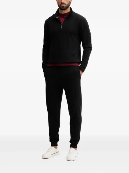Pulover Boss de jumătate de fermoar negru