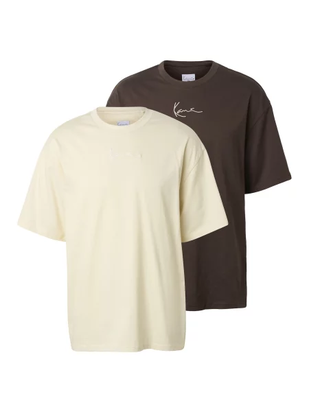 Karl Kani Tricou maro închis / galben deschis alb