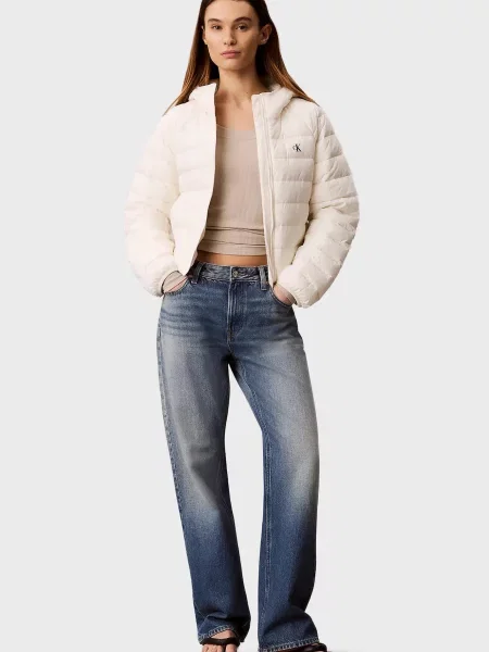 Компактна джинсова куртка Calvin Klein Jeans біла