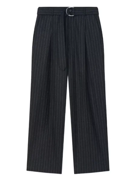 Pantaloni Nanushka cu dungi negru