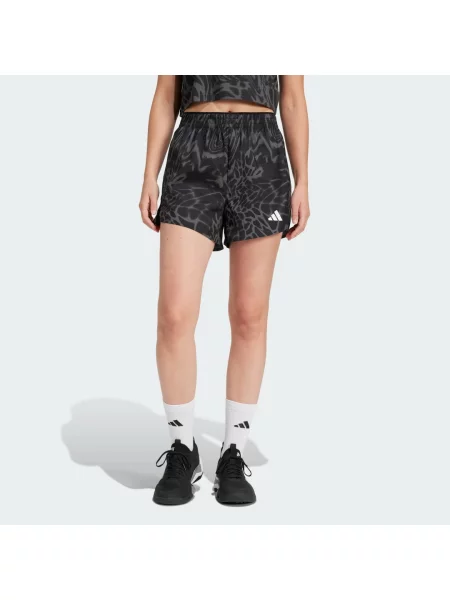 Adidas Szorty sportowe Train Essentials Allover Print Workout czarny