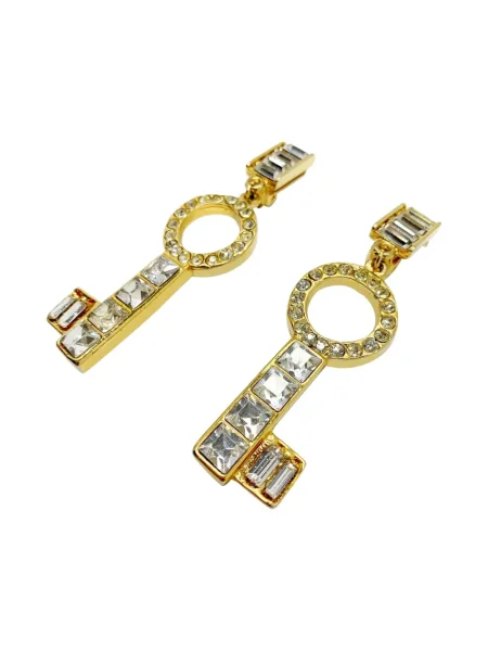 Обеци Jennifer Gibson Jewellery с кристали златисто