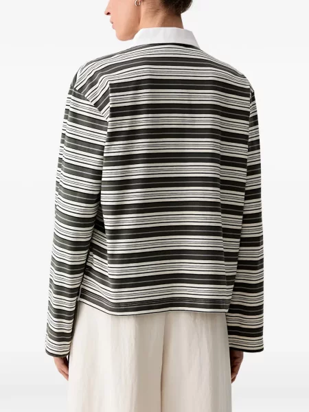 Lung tricou polo Rag & Bone verde
