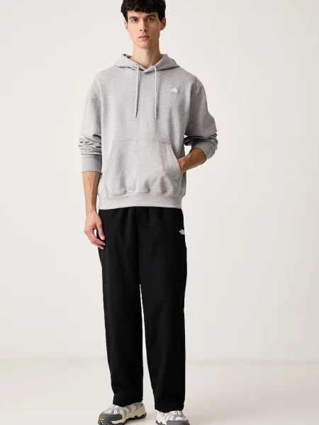 The North Face pulover s kapuco z bombažem Essential siva