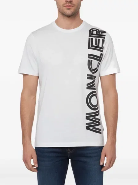Tricou Moncler cu imagine alb
