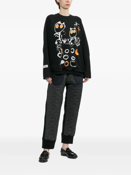 Pulover Tsumori Chisato cu imagine negru