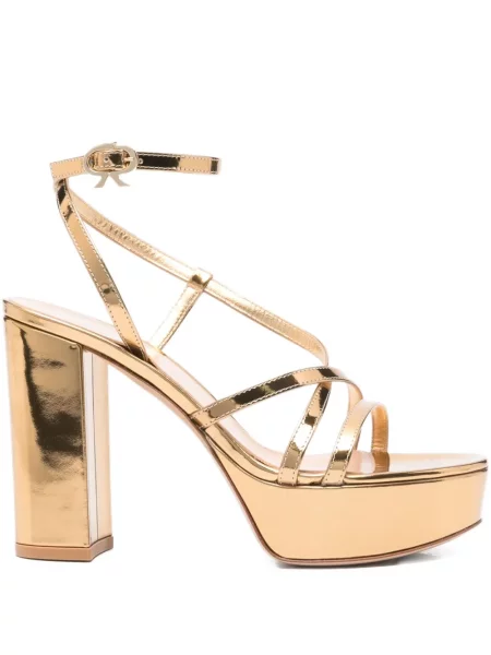 Sandale Gianvito Rossi din piele auriu