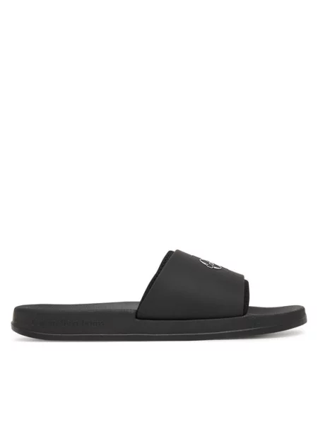Calvin Klein Чехли Ess Slide Rubber Neoprene черен