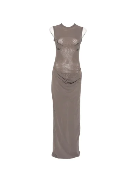 Rochie maxi Jean Paul Gaultier fără mâneci de costum verde