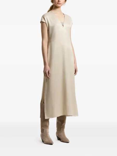 Rochie midi Peserico cu decolteu în V până la genunchi de costum