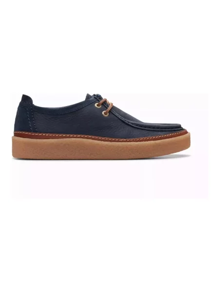 Półbuty Clarks sznurowane niebieskie