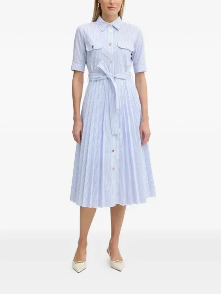 Sukienka midi Fracomina w paski do kolan garniturowa niebieska