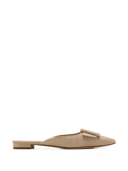 Papuci tip mules Manolo Blahnik din piele de căprioară