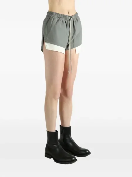 Pantaloni scurți Rick Owens cu cordon verde