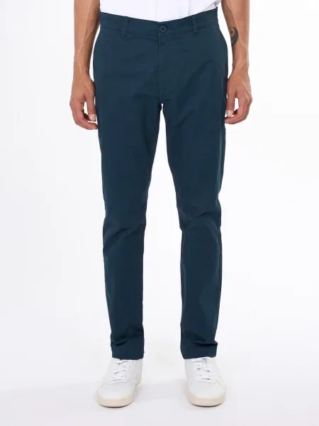 KnowledgeCotton Apparel Pantaloni eleganți Luca închis albastru