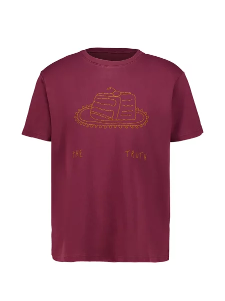 Tricou Baziszt cu broderie roșu
