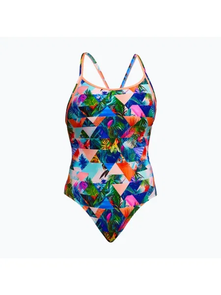 Costum de baie întreg pentru femei Funkita Diamond Back One piece palm prism