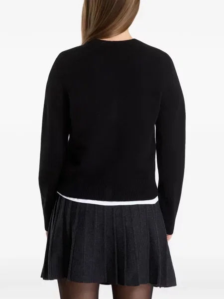 Cardigan Mc2 Saint Barth cu broderie negru