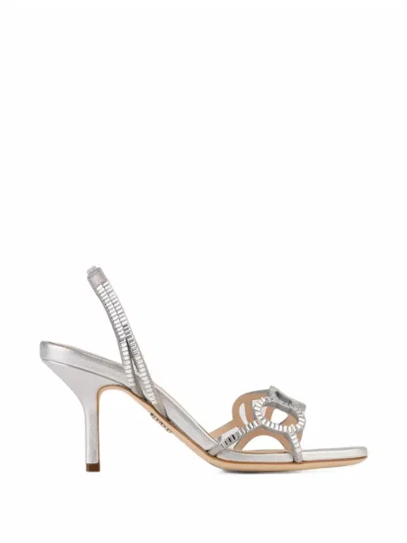 Sandale Rodo slingback alb