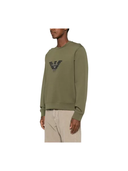 Bluza Emporio Armani z logo zielona