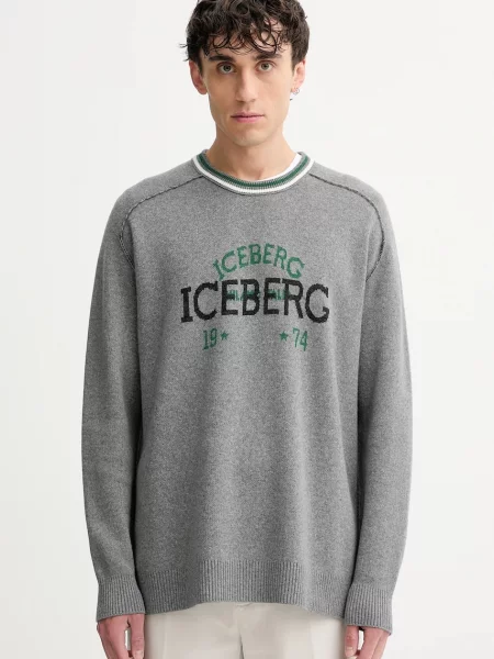 Iceberg pulover de lână gri