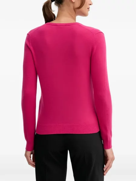 Lung cardigan Benetton de lână roz