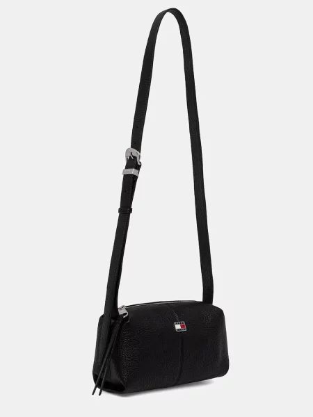 Tommy Jeans geantă crossbody pentru femei cu imitație de piele negru