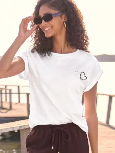 VENICE BEACH Tricou negru / argintiu alb