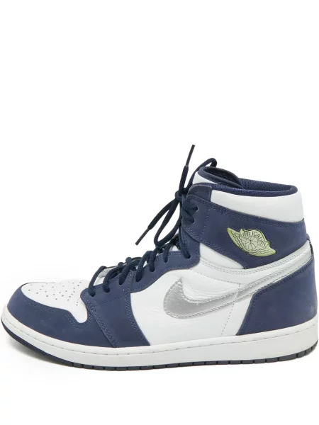 Sneakerși Jordan Air Jordan 1 din piele de căprioară albastru
