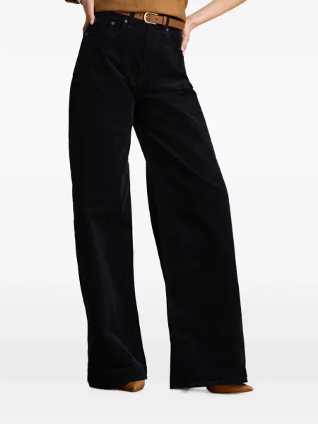 Samt hlače Lauren Ralph Lauren plava