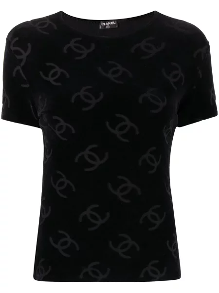 Tričko Chanel Pre-owned černé
