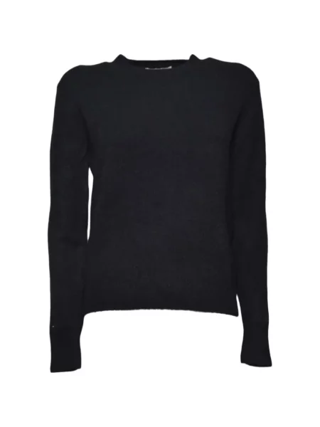 Lung pulover Mc2 Saint Barth cu decolteu rotund negru