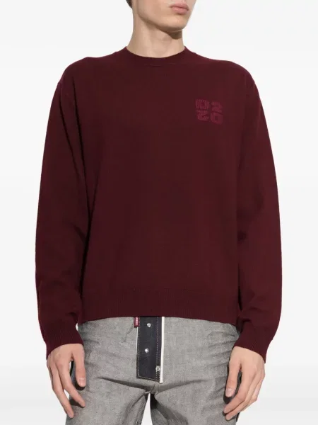 Pulover Dsquared2 cu broderie roșu