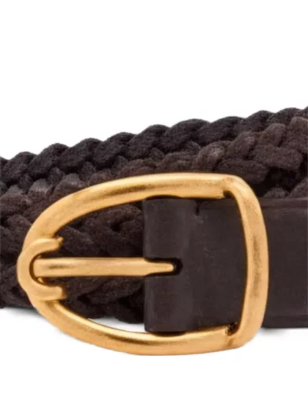 Cu centură curea Tom Ford din piele de căprioară maro