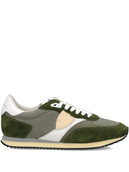 Sneakerși Philippe Model Paris din piele de căprioară verde