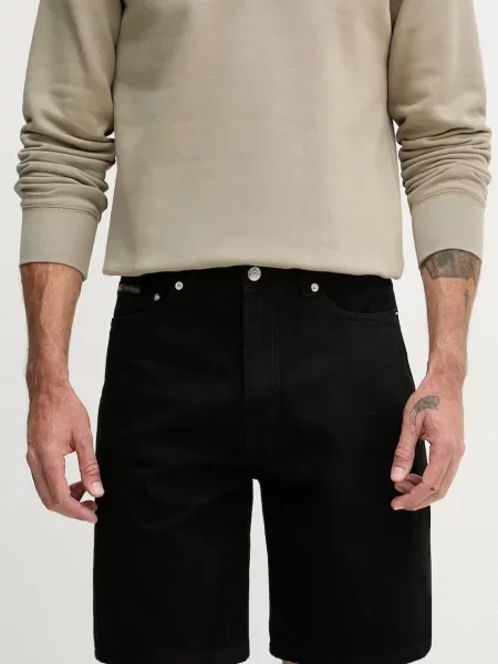 Calvin Klein Jeans szorty jeansowe czarne