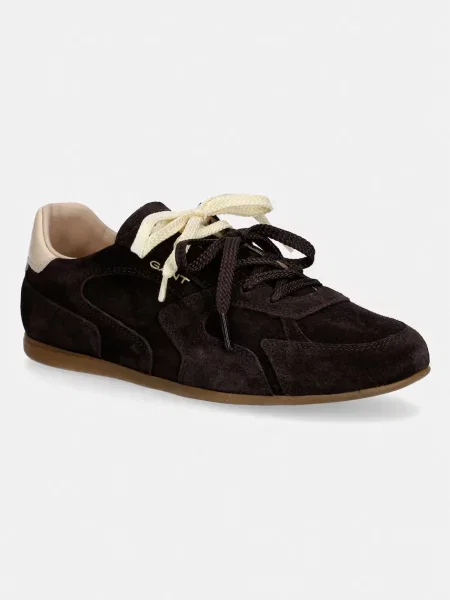 Sneakersy ze skóry z detalem z logo Model Sperly' Gant brązowe