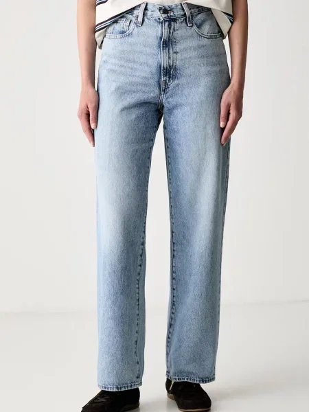 Levi's rifle straight dámske HIGH WAISTED STRAIGHT modrá