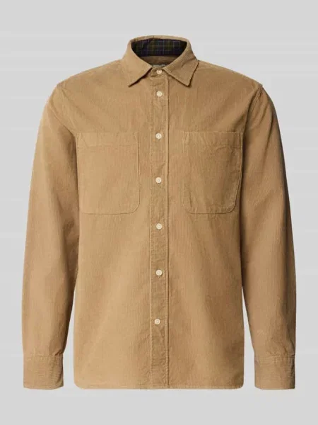 Koszula sztruksowa z czystej bawełny o kroju regular fit Barbour beżowa