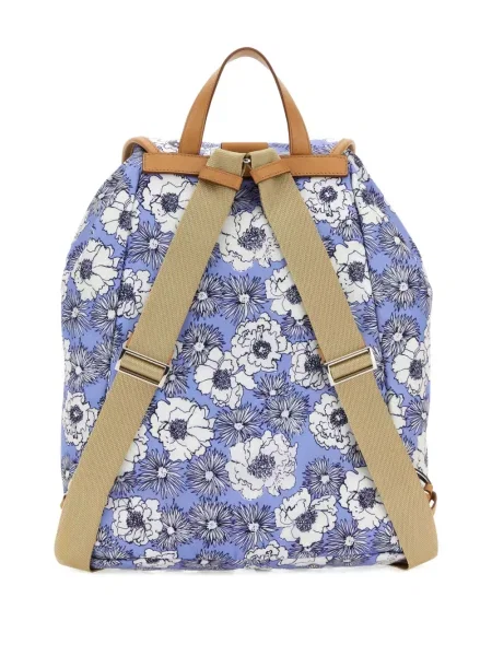 Rucsac Prada cu model floral cu imagine albastru
